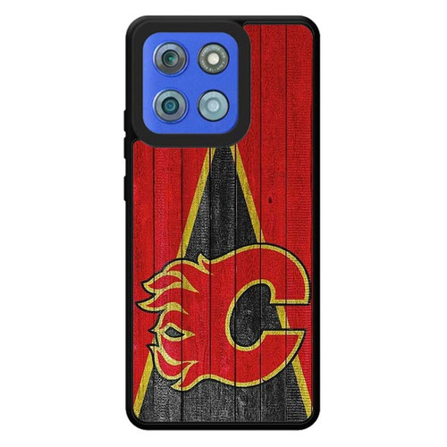Calgary Flames Wooden Pattern Motorola Moto G Stylus 2026 Case