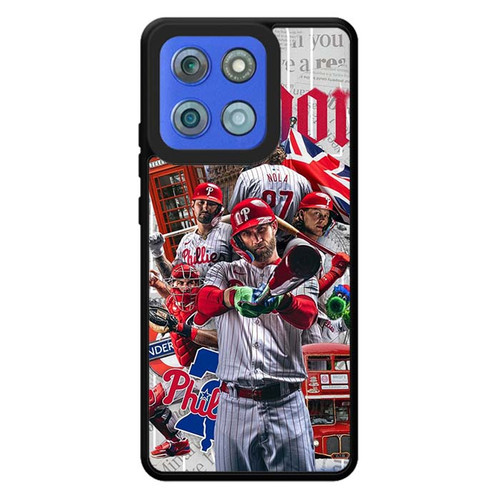Philadelphia Phillies Bryce Harper Aaron Nola and Kyle Schwarber Motorola Moto G Stylus 2026 Case