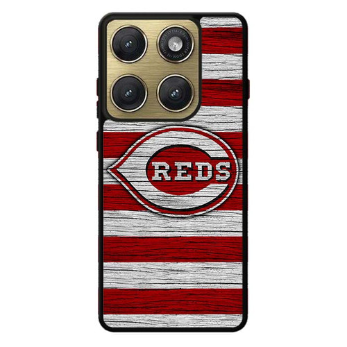 Cincinnati Reds Wooden Pattern Motorola Edge 2026 Case