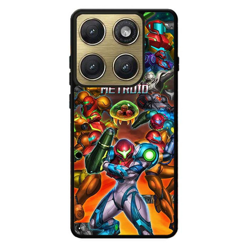 Metroid collage Samuss evolution Motorola Edge 2026 Case
