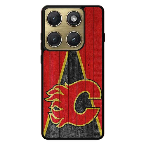 Calgary Flames Wooden Pattern Motorola Edge 2026 Case