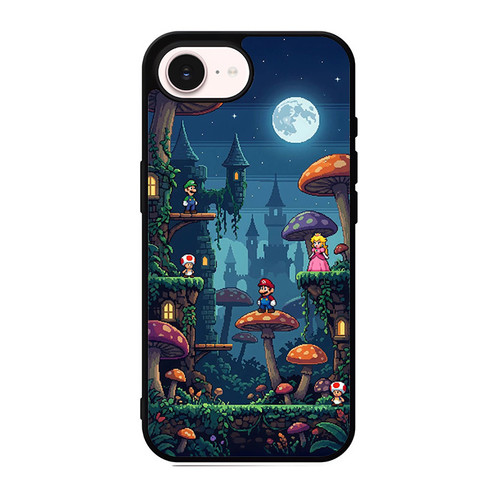 Mario Mushroom Night Castle iPhone 17e Case