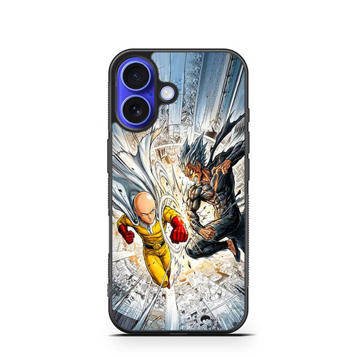 One Punch Man Saitama Vs Garou iPhone 16 Case