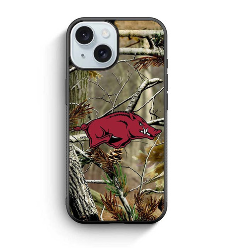 Arkansas Razorbacks Camo iPhone 15 Case