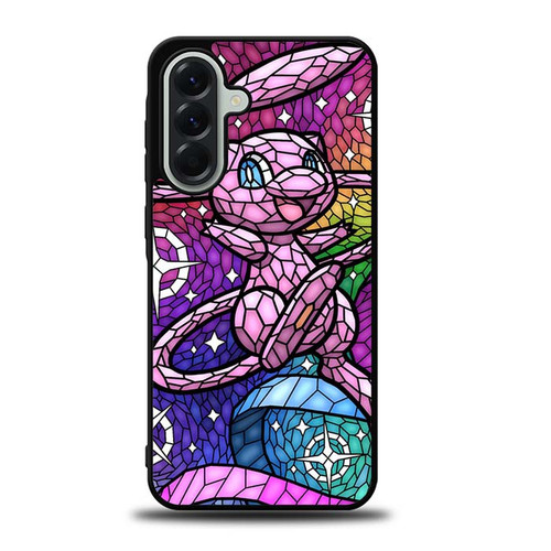 Pokemon Mew Stained Glass Pattern Samsung Galaxy A56 5G Case
