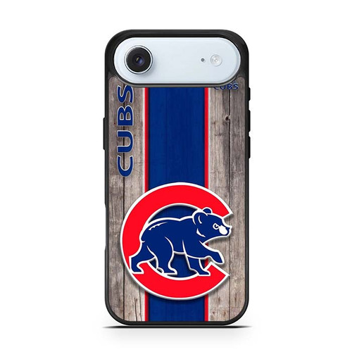 Chicago Cub Cubbie Blue and Red Wood iPhone Air Case