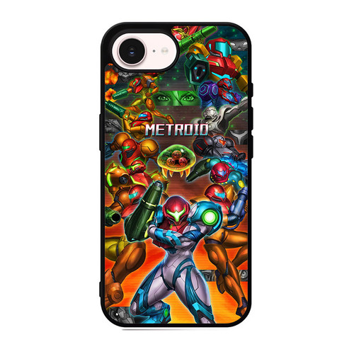 Metroid collage Samuss evolution iPhone 17e Case