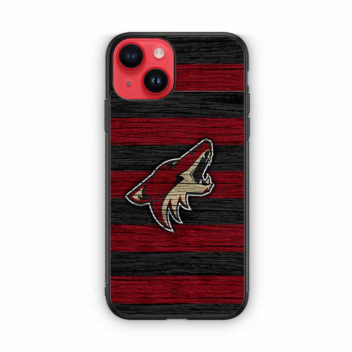 Arizona Coyotes Wooden Pattern iPhone 14 Case