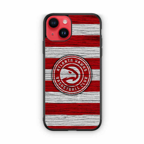 Atlanta Hawks Wooden Pattern iPhone 14 Case