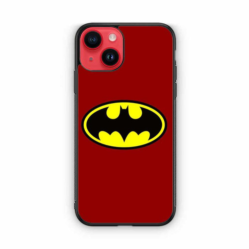 Batman Logo in Red iPhone 14 Case