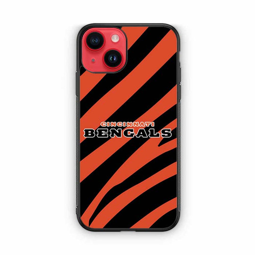 Cincinnati Bengals Tiger Pattern iPhone 14 Case