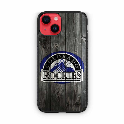 Colorado Rockies Wooden Pattern iPhone 14 Case