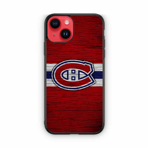 Montreal Canadiens Wooden Pattern iPhone 14 Case