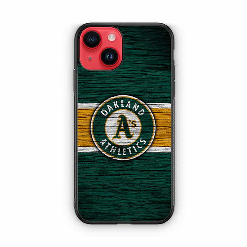 Oakland Athletics Wooden Pattern iPhone 14 Case