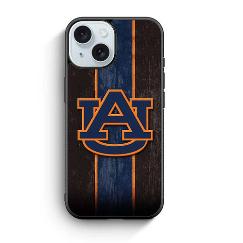Auburn Tigers Wooden Pattern iPhone 15 Case