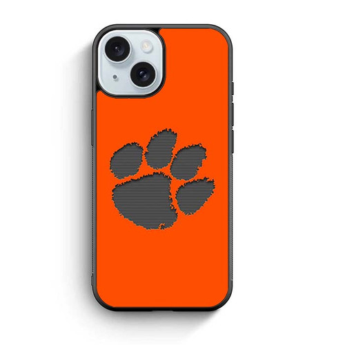 Clemson Tigers Claw 02 iPhone 15 Case