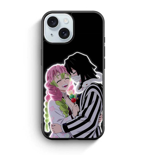 Demon Slayer Obanai Iguro and Mitsuri Kanroji iPhone 15 Case