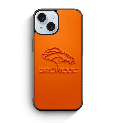 Denver Broncos Logo Orange iPhone 15 Case