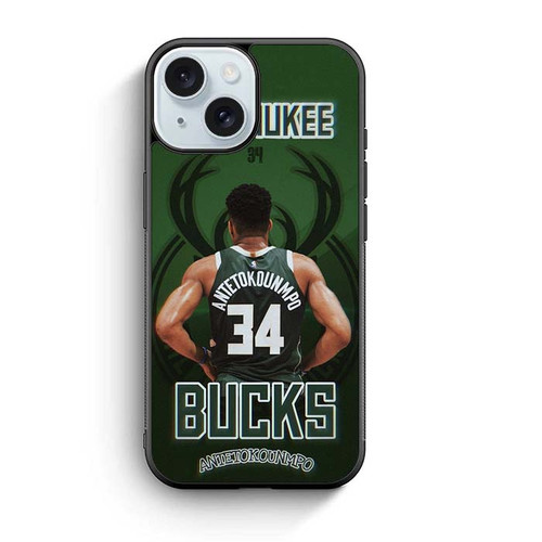 Milwaukee Bucks Antetokounmpo 34 iPhone 15 Case
