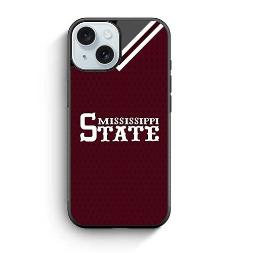Mississippi State Bulldogs Jersey 01 iPhone 15 Case