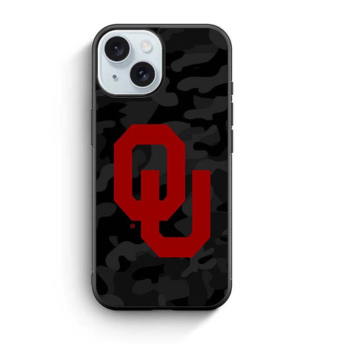 Oklahoma Sooner Camo iPhone 15 Case