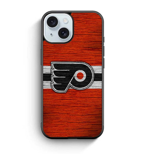 Philadelphia Flyers Wooden Pattern iPhone 15 Case