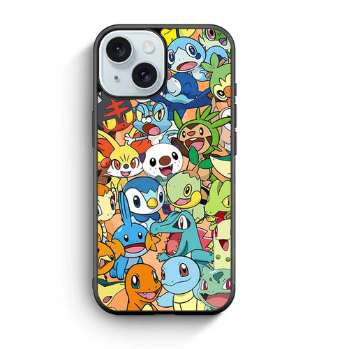 Pokemon starter collage iPhone 15 Case