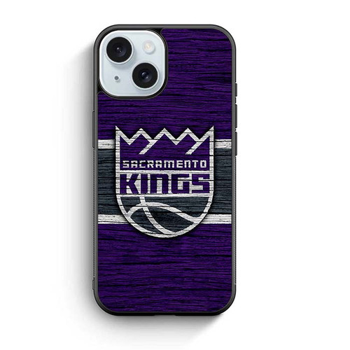 Sacramento Kings Wooden Pattern iPhone 15 Case