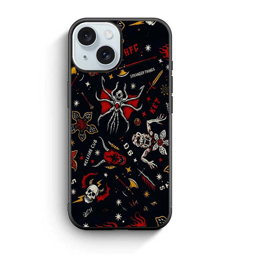 Stranger Things Hellfire Gothic Chaos 01 iPhone 15 Case