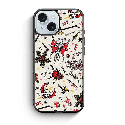 Stranger Things Hellfire Gothic Chaos 02 iPhone 15 Case