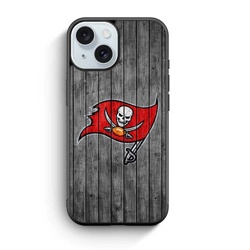 Tampa Bay Buccaneers Wooden Pattern iPhone 15 Case