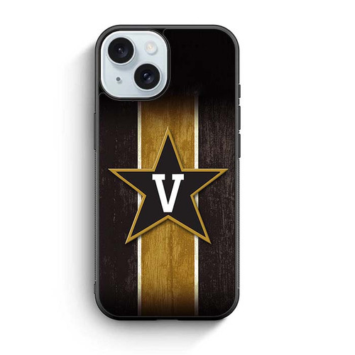 Vanderbilt Commodores Wooden Pattern iPhone 15 Case