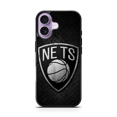 Brooklyn Nets Metal Pattern iPhone 17 Case