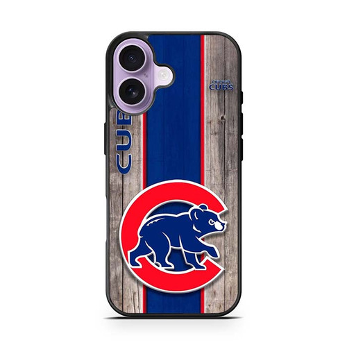 Chicago Cub Cubbie Blue and Red Wood iPhone 17 Case
