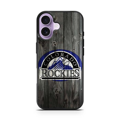 Colorado Rockies Wooden Pattern iPhone 17 Case