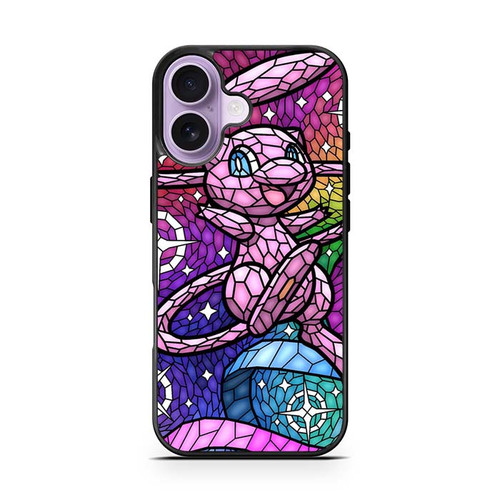 Pokemon Mew Stained Glass Pattern iPhone 17 Case
