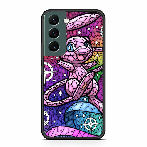 Pokemon Mew Stained Glass Pattern Samsung Galaxy S22 Case