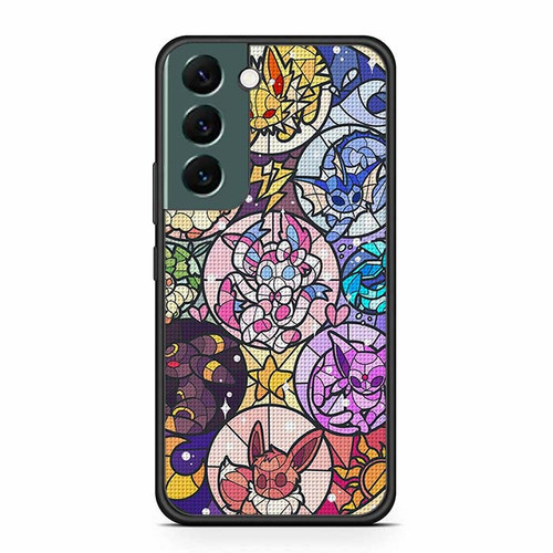 Pokemon Stained Glass Look Samsung Galaxy S22 Case