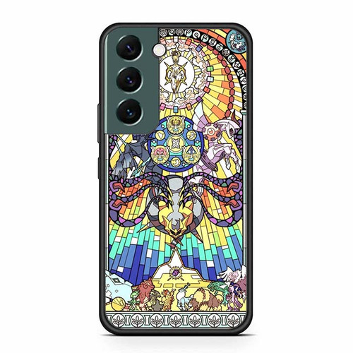 Pokemon Stained Glass Style Samsung Galaxy S22 Case