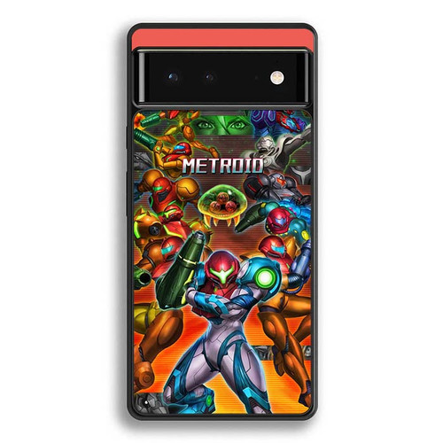 Metroid collage Samuss evolution Google Pixel 6 Case