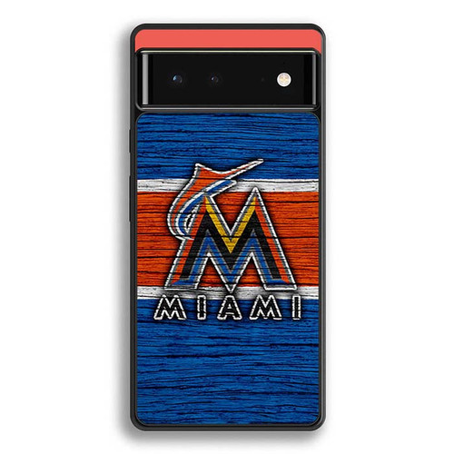Miami Marlins Wooden Pattern Google Pixel 6 Case