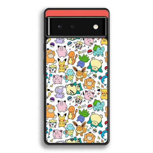 Pokemon Snorlax Eevee and Bulbasaur Google Pixel 6 Case