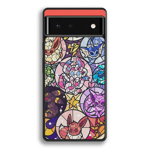Pokemon Stained Glass Look Google Pixel 6 Case