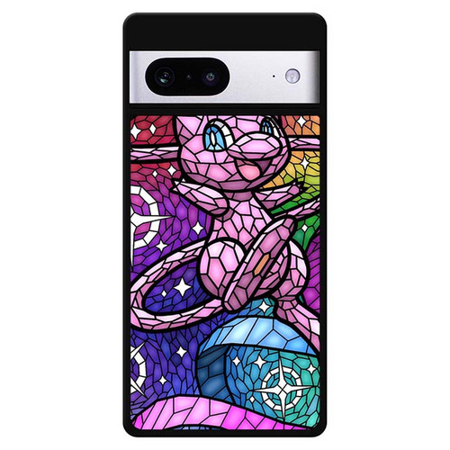 Pokemon Mew Stained Glass Pattern Google Pixel 7 Case