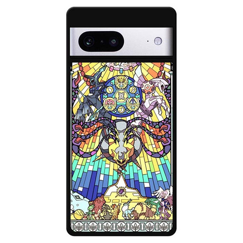Pokemon Stained Glass Style Google Pixel 7 Case