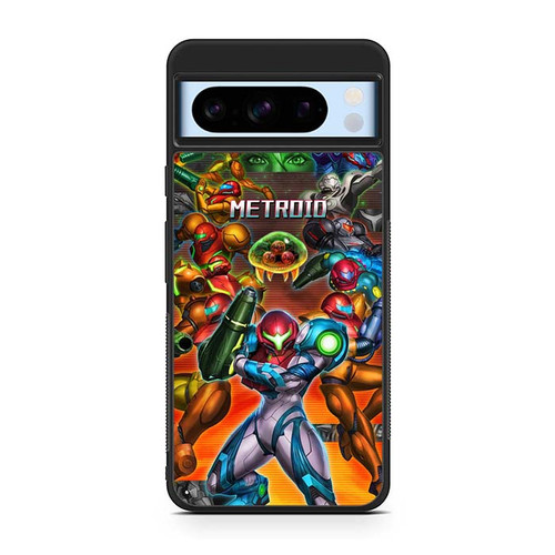 Metroid collage Samuss evolution Google Pixel 8 Case