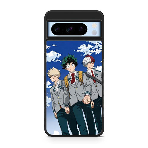 My Hero Academia Bakugo Midoriya and Todoroki Google Pixel 8 Case