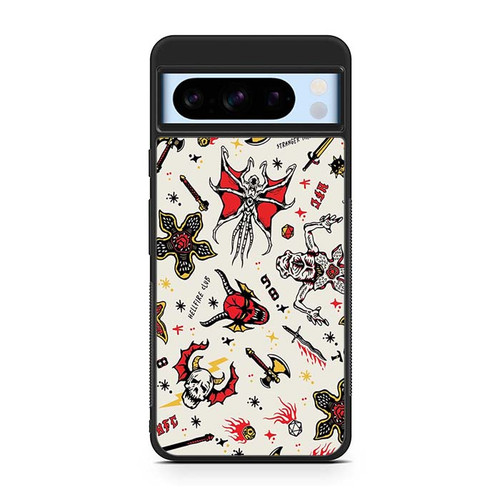 Stranger Things Hellfire Gothic Chaos 02 Google Pixel 8 Case