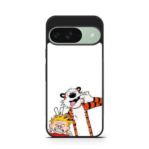 Calvin and Hobbes Making Faces Google Pixel 9 Case