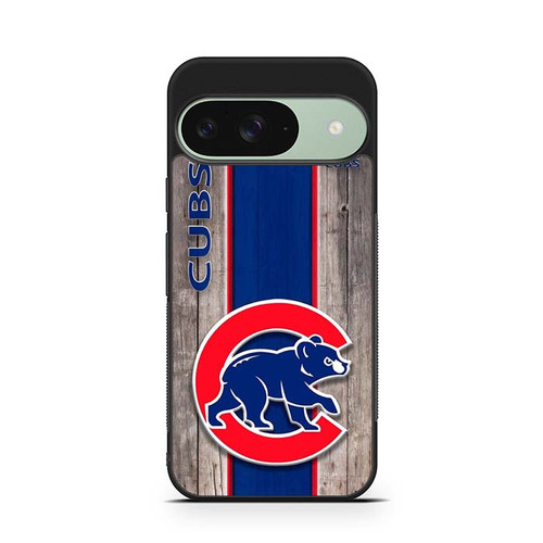 Chicago Cub Cubbie Blue and Red Wood Google Pixel 9 Case